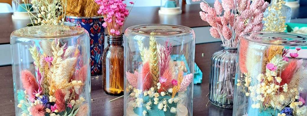 Atelier Cloches de fleurs sechées