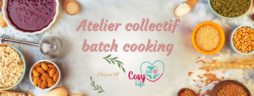 Atelier collectif batch cooking – Thème : En-cas sains & gourmands