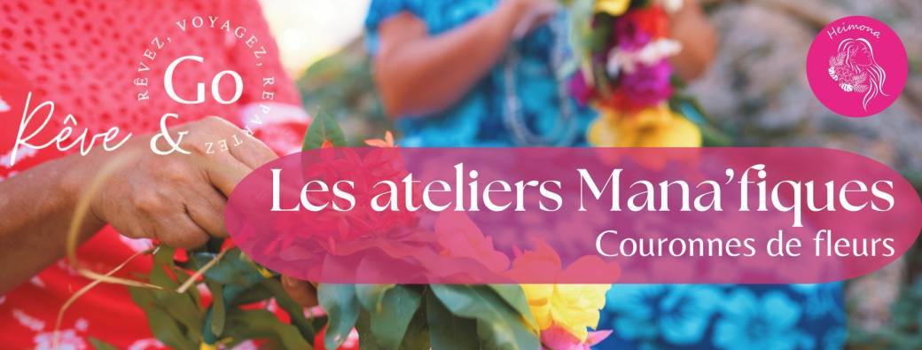 Atelier confection couronne de fleurs polynésienne 
