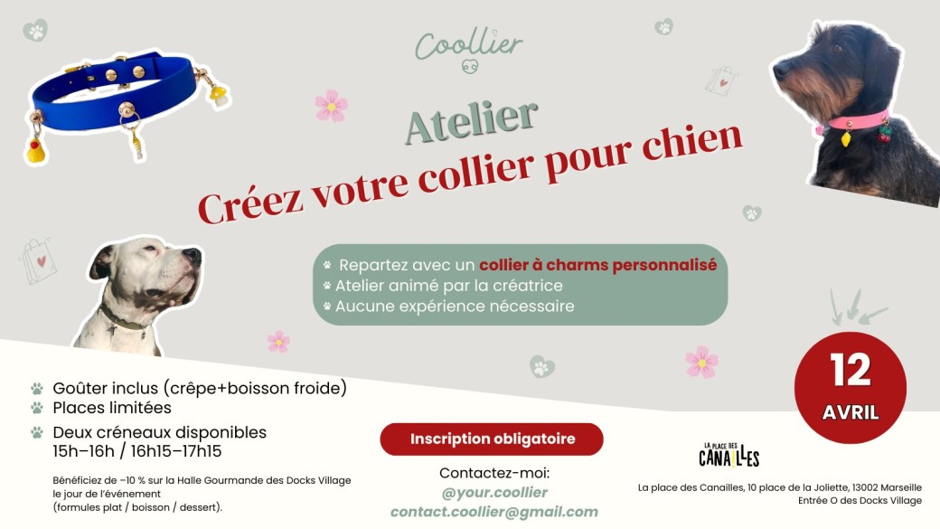Atelier confection d'un Coollier pour votre toutou