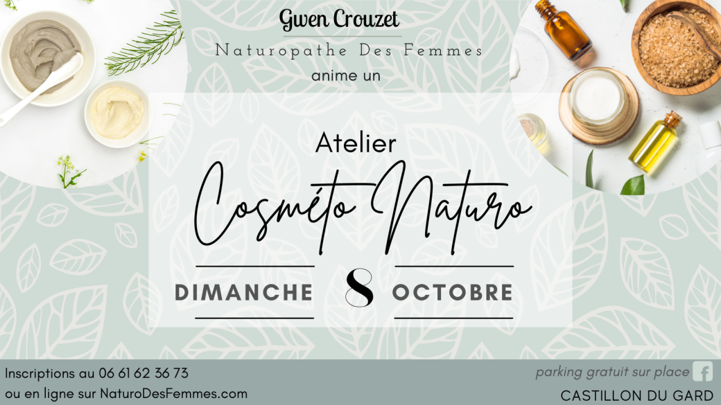 Atelier COSMETIQUE NATURELLE version naturopathie