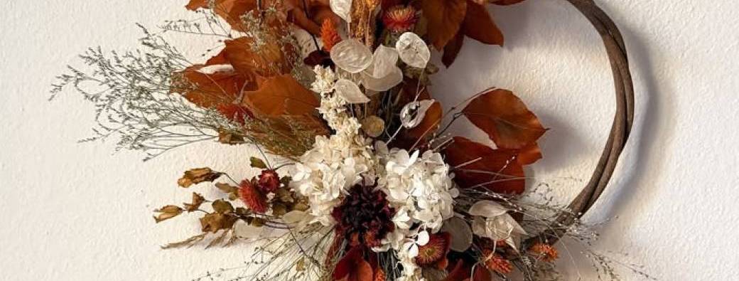 Atelier Couronne d’Automne en Fleurs Séchées