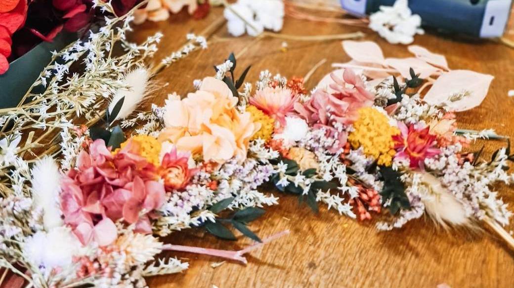 Atelier - Couronne de fleurs séchées