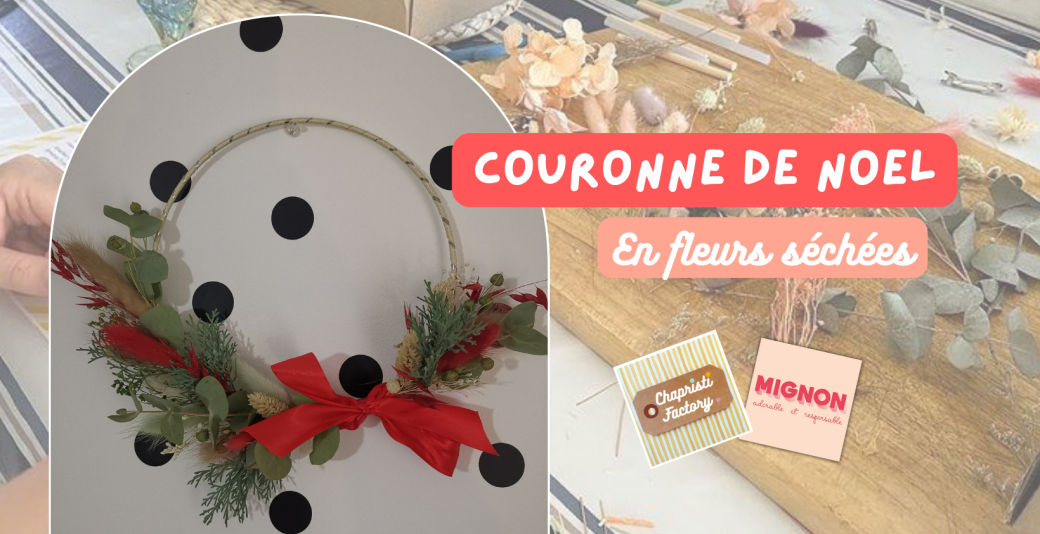 Atelier couronne de Noël chez Mignon