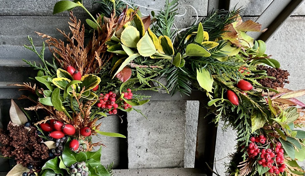 Atelier couronne de Noël