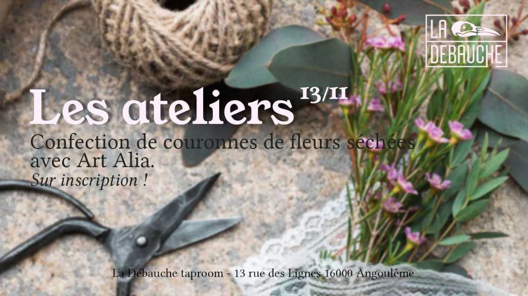 Atelier couronnes de fleurs séchées avec Art Alia