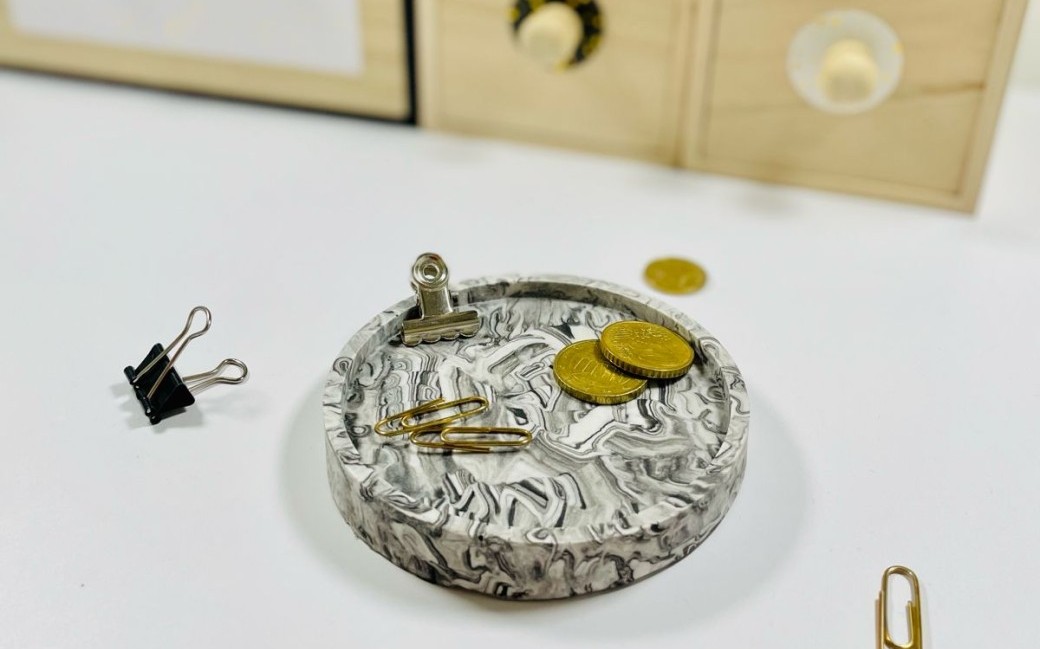 Atelier créatif : coupelle en jesmonite