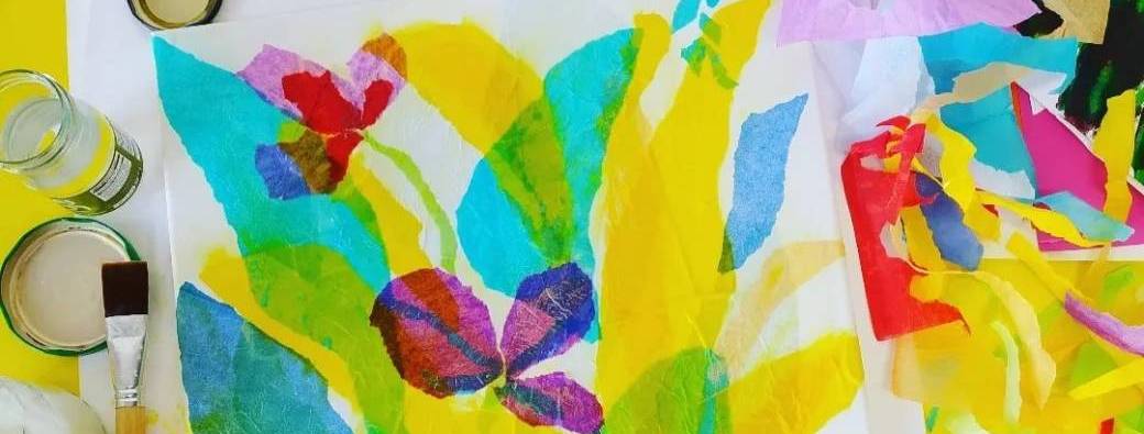 Atelier créatif - fabrication de tableaux en collage de papiers