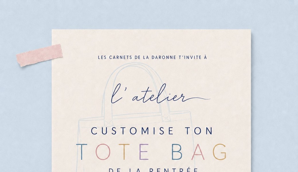 Atelier créatif gratuit : customise ton tote bag de la rentrée !