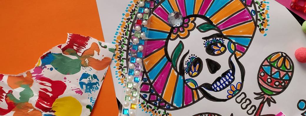 Atelier créatif les couleurs flamboyantes: el dia de los muertos de Mexico