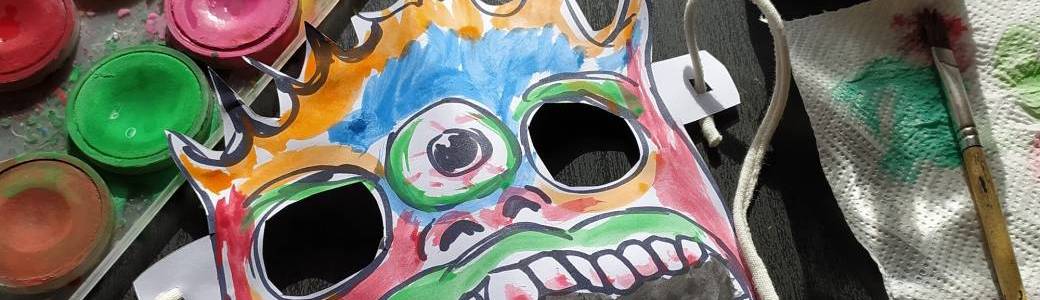 Atelier créatif les couleurs flamboyantes: masques d'halloween
