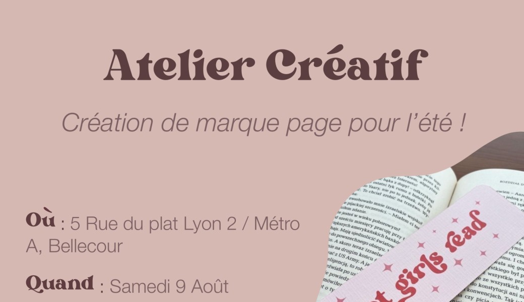 Atelier créatif - Marque page été