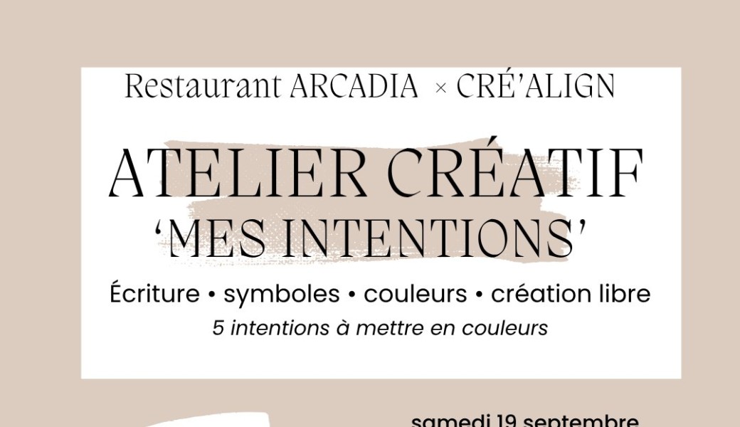Atelier créatif - Mes intentions de rentrée