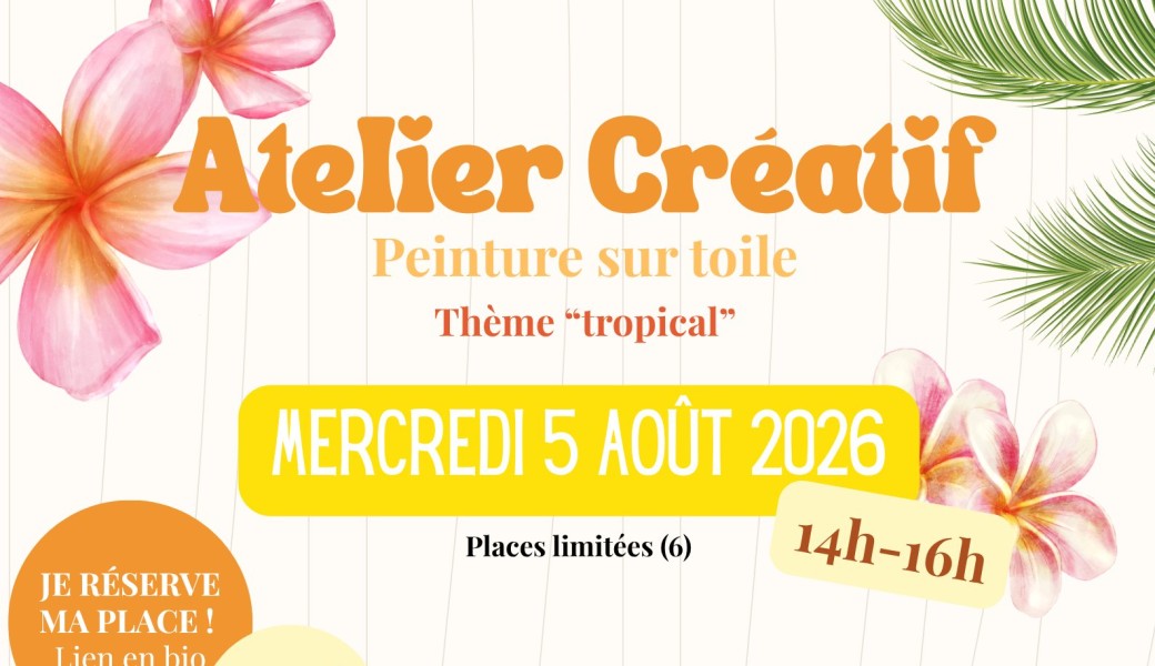 Atelier créatif - Peinture sur toile "thème tropical"