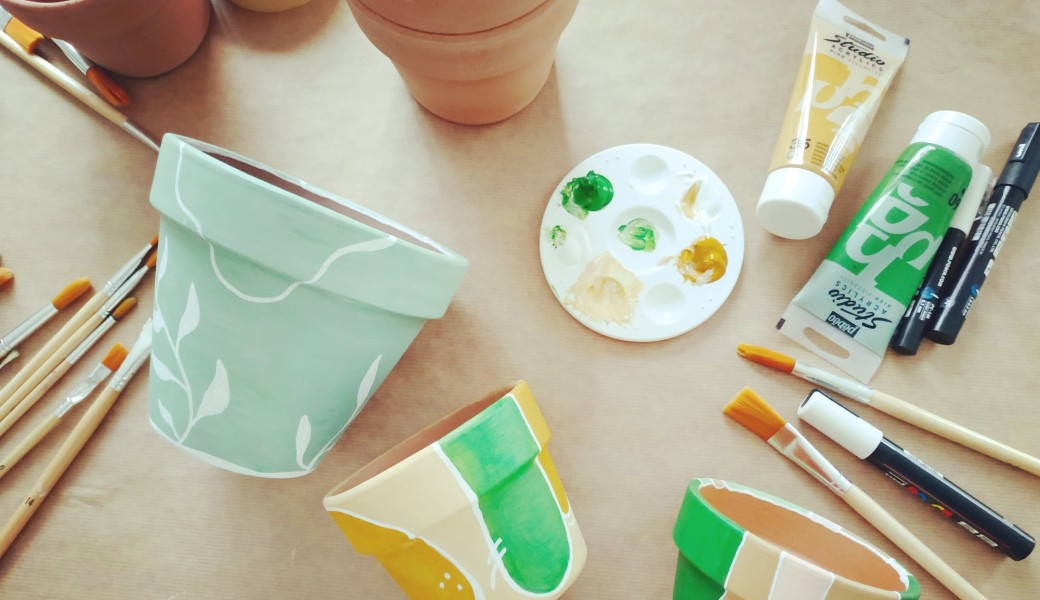 Atelier créatif - Peinture sur vase