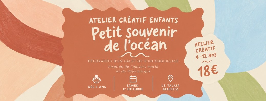 Atelier créatif · Petit souvenir de l’océan · 4-12 ans 