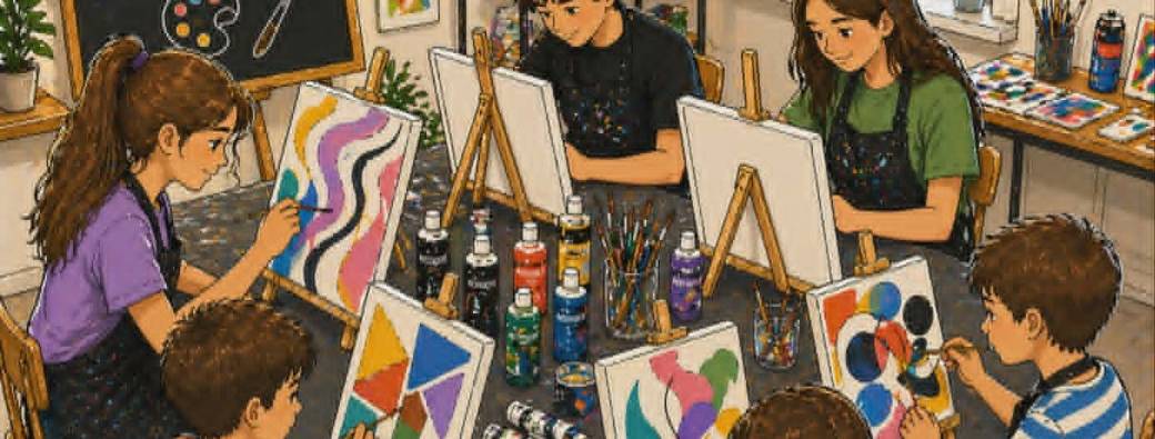 Atelier créatif pour les enfants - peinture abstraite