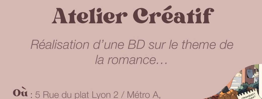Atelier créatif - Réalisation d'un BD sur le thème de la romance