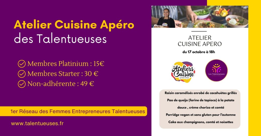 Atelier Cuisine & Apéro des Talentueuses 