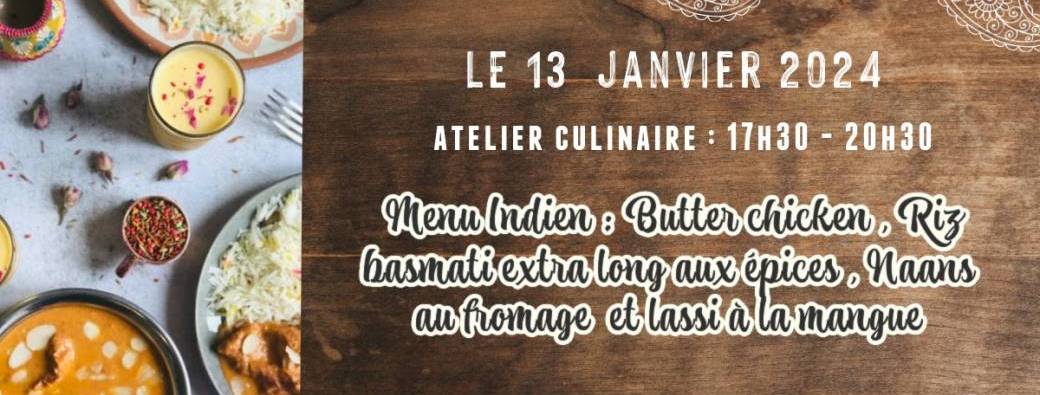 Atelier culinaire "Menu Indien"