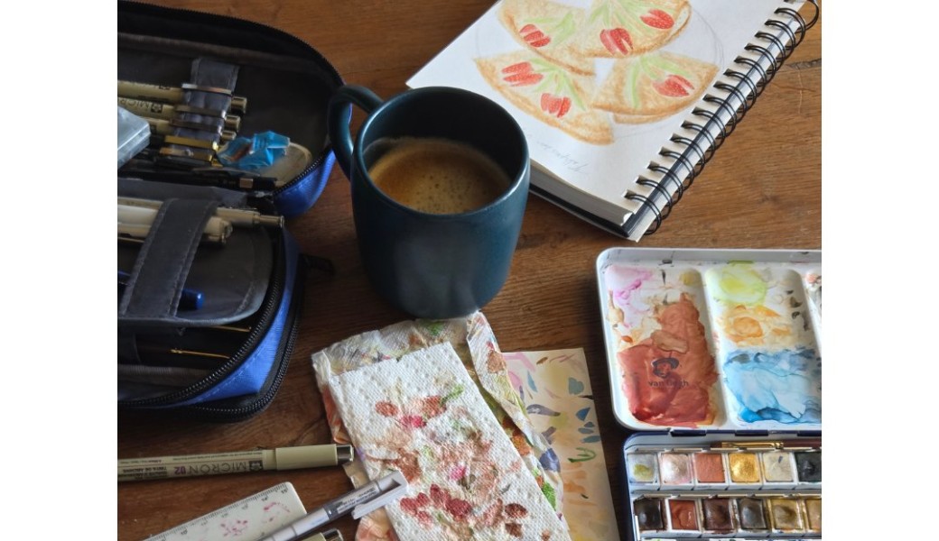Atelier d'aquarelle en début de soirée chez Dame Jeanne