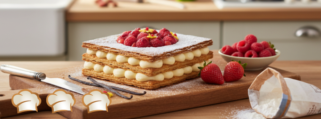 Atelier millefeuille vanille fraise/framboise