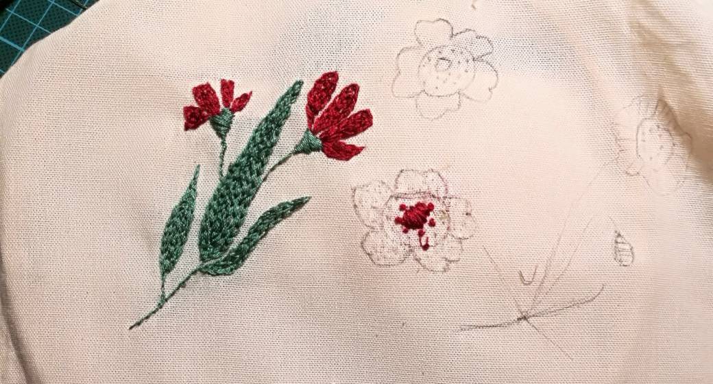 Atelier de broderie végétale à la main