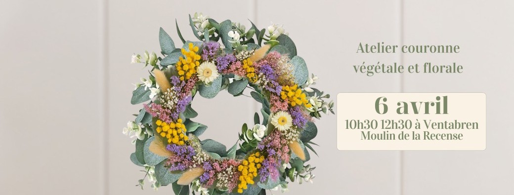 Atelier de Création Florale - Couronne végétale et florale de région à faire sécher