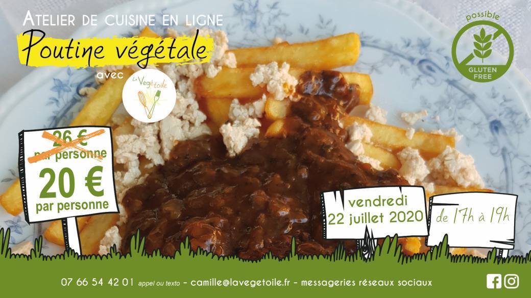 Atelier de cuisine en ligne - Poutine végétale