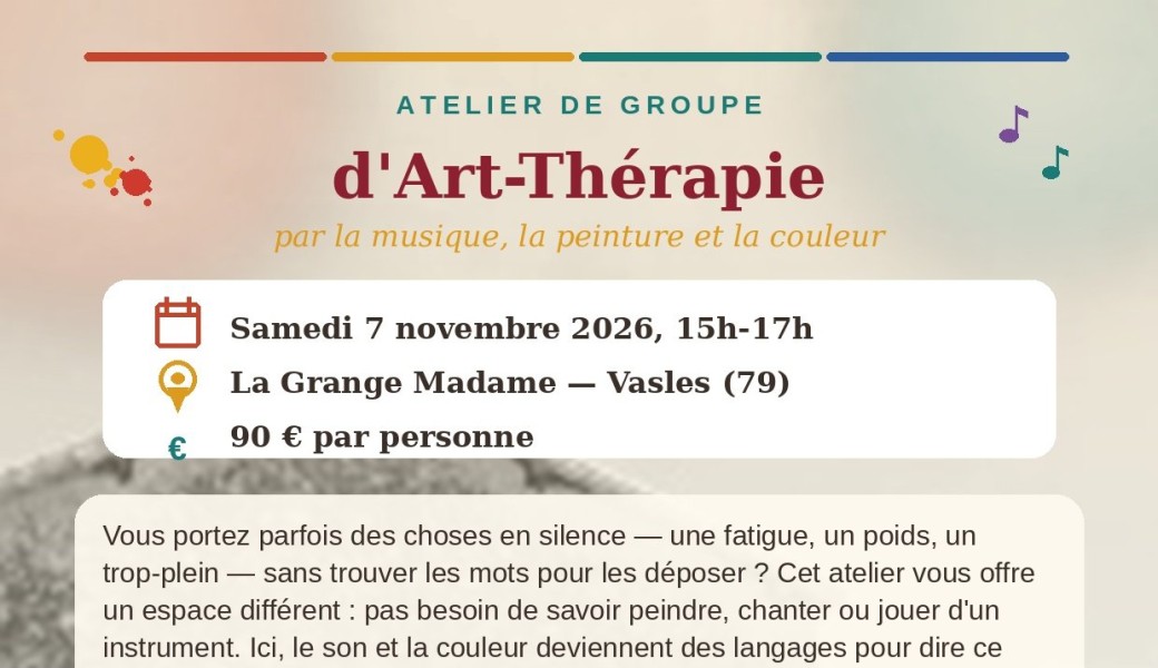 Atelier de groupe d'Art-Thérapie par la peinture et la musique 