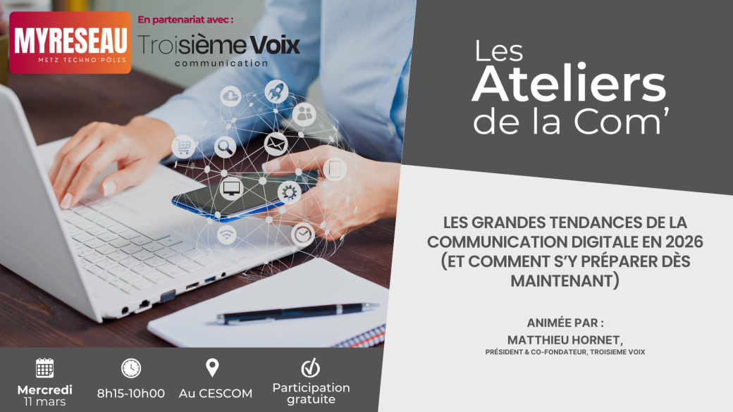Atelier de la Com' | Communication digitale en 2026