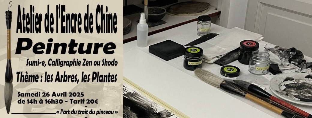 Atelier de l'Encre de Chine, Peinture, Sumi-e, Calligraphie Zen ou Shodo