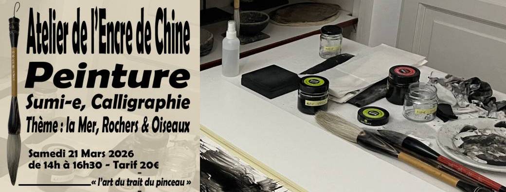 Atelier de Peinture à l Encre de Chine, Sumi-e, Calligraphie
