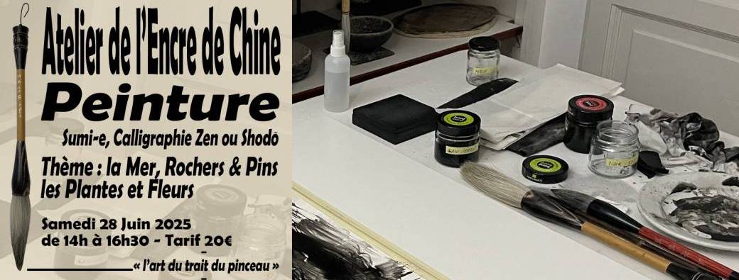 Atelier de Peinture à l Encre de Chine, Sumi-e, Calligraphie Zen ou Shodo