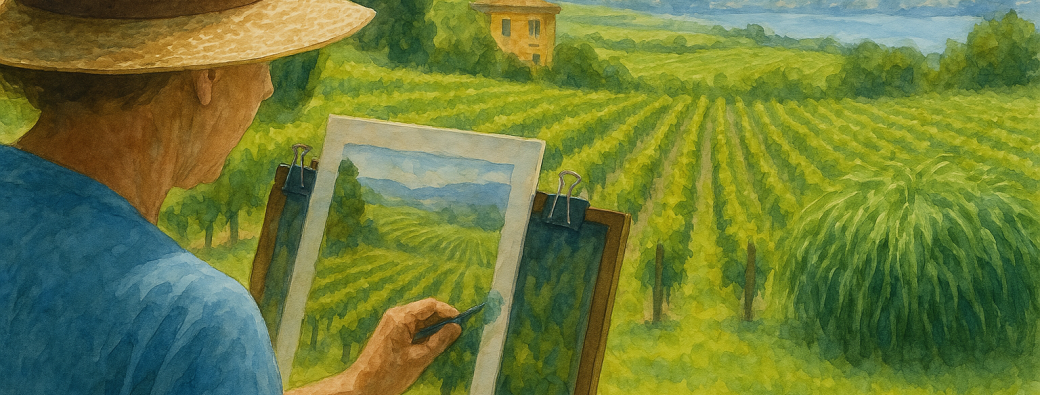 ATELIER DE PEINTURE AU CŒUR DES VIGNES