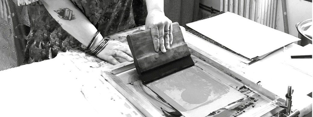 Atelier de sérigraphie à l'encre végétale