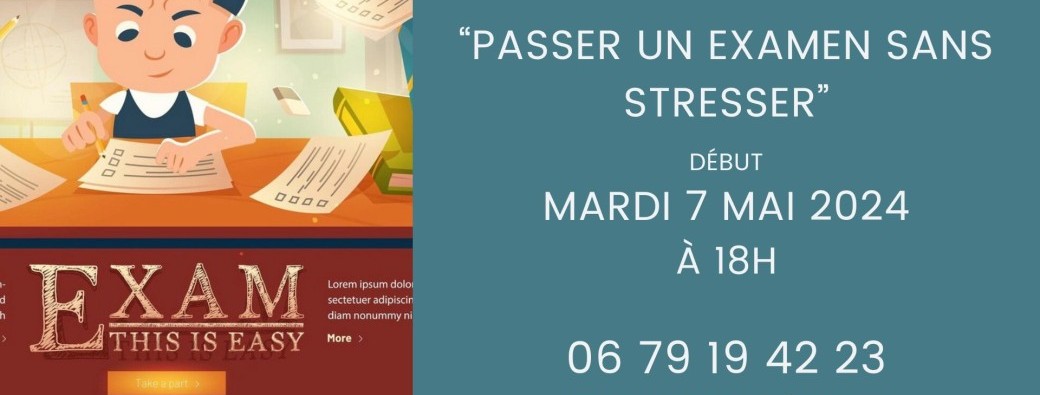 Atelier de sophrologie "Passer un examen sans stresser" Paris 17