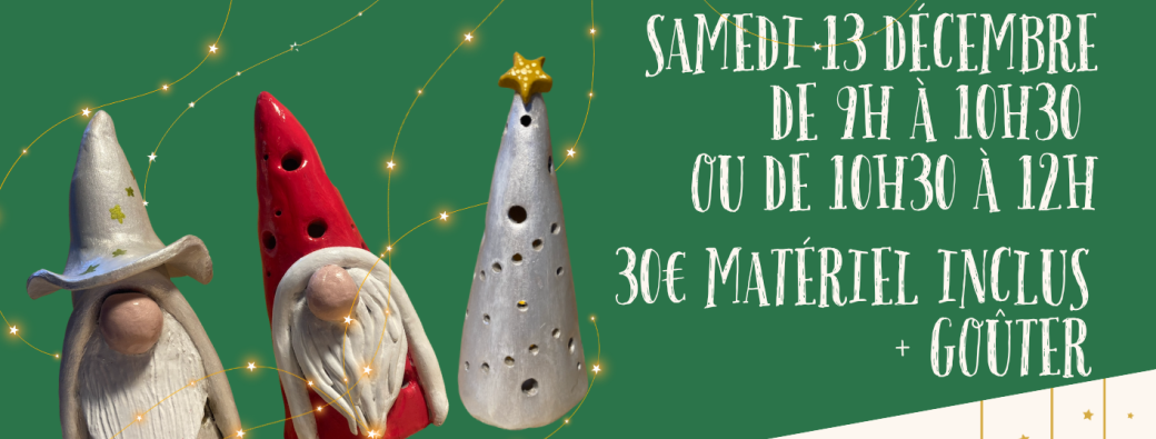 Atelier création de décoration de Noël à la boutique Maja 