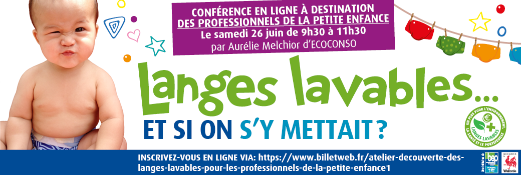 Atelier découverte des langes lavables pour les professionnels de la petite enfance