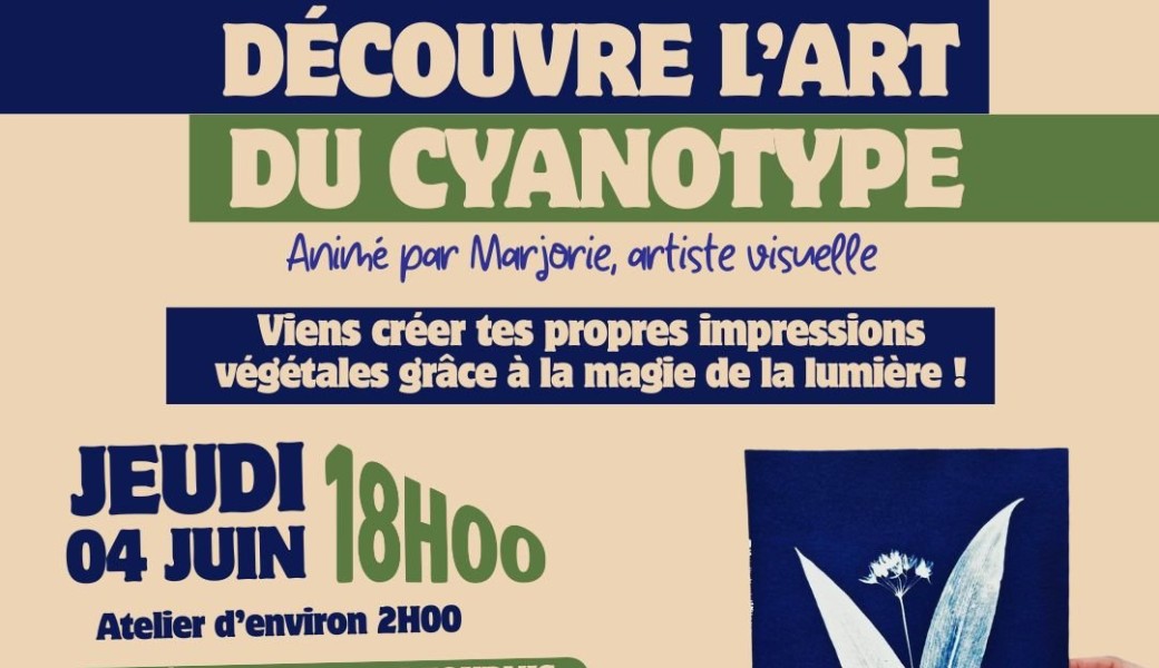 Atelier découverte du cyanotype 