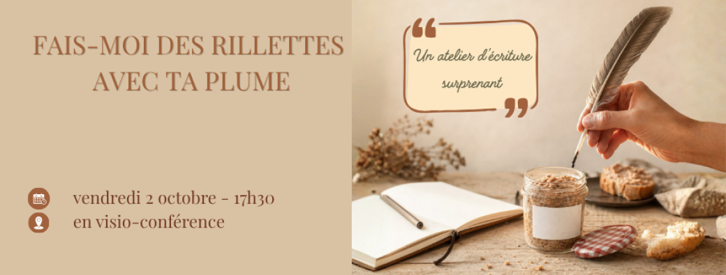 Atelier d'écriture 2 octobre 17h30 - VISIO