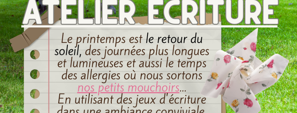 Atelier d'écriture