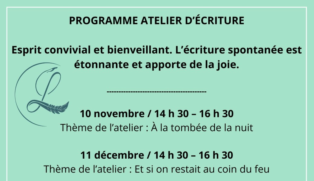 Atelier d'écriture