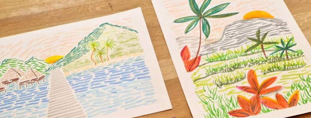 ATELIER DESSIN : crée ton affiche paradisiaque