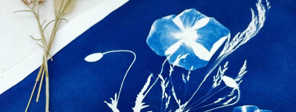 Atelier d'impression cyanotype