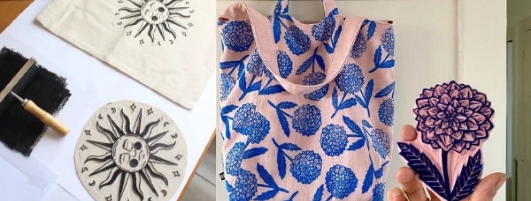 Atelier DIY :  tote bag en linogravure