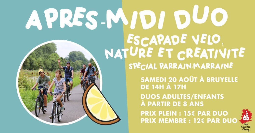 Atelier duo : Escapade à vélo, nature et créativité