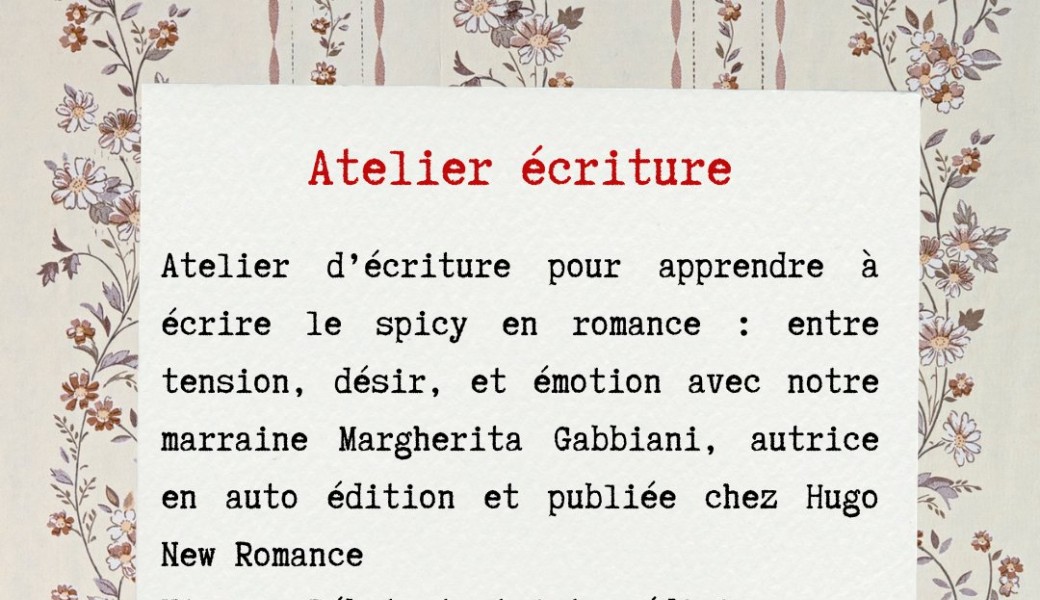 Atelier écriture - Le spicy en romance
