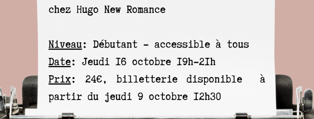 Atelier écriture - Les bases de la romance