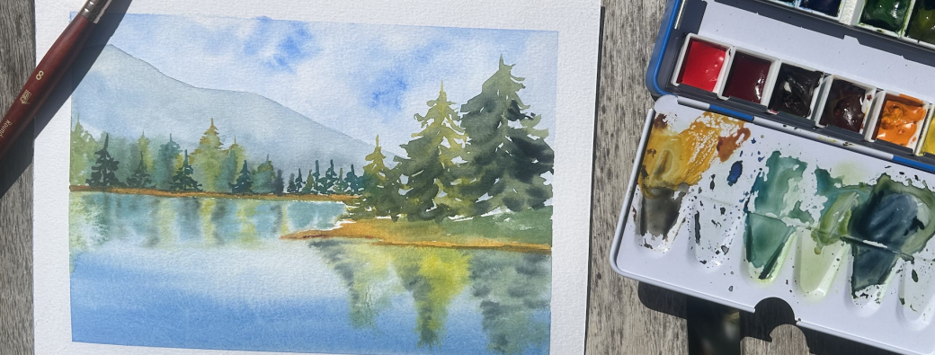 Atelier en ligne - Apprends à peindre les reflets sur l'eau